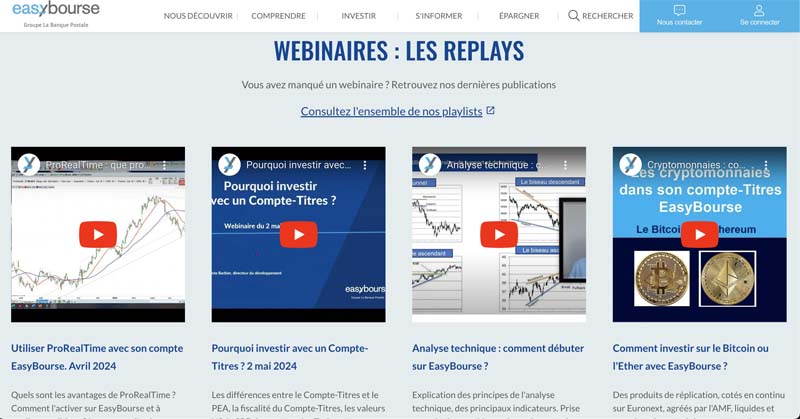 Les cours EasyBourse