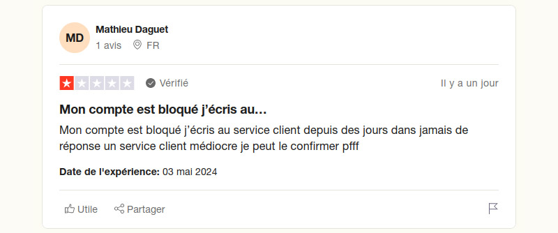 service client de Noelse avis négatif