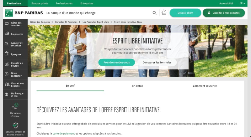 BNP Meilleure banque pour les étudiants