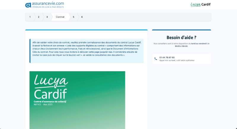 Contrat Lucya Cardif