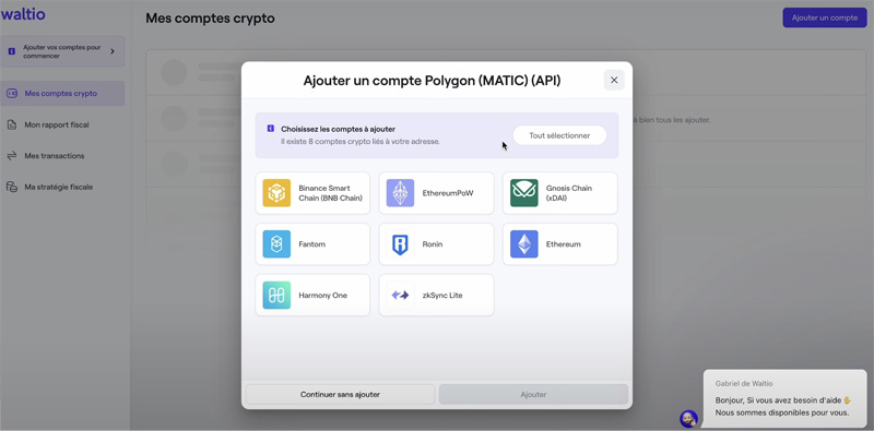 polygon API Waltio