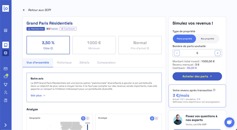 Grand Paris Résidentiels propose un investissement Louve Invest