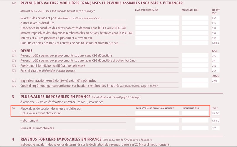 Déclarer les plus-values Trade Republic