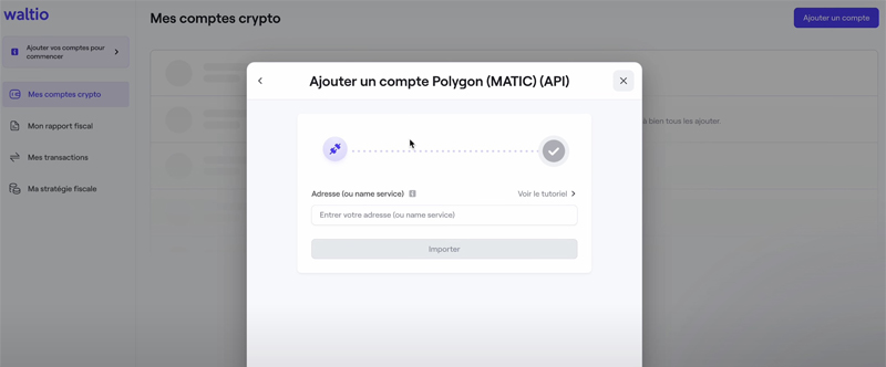 connecter les données via l’API Waltio