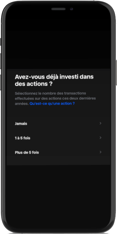 le questionnaire profil d’investisseur Trade Republic