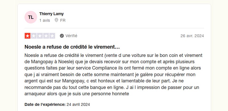 d’incompréhension et de blocages (voire de clôture de compte)