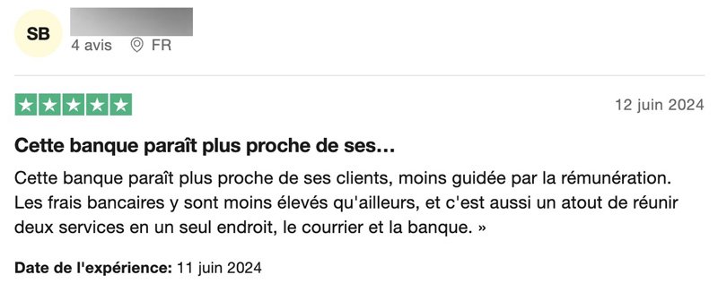 client fidèle la Banque Postale