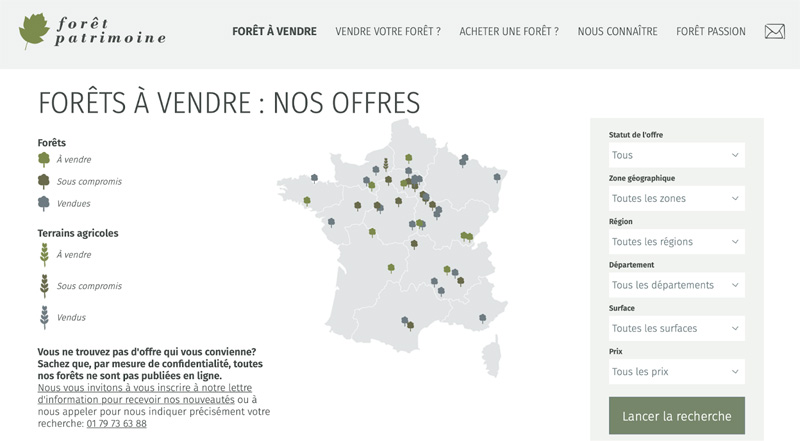 forêts à vendre