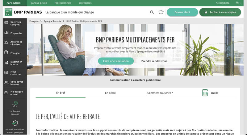 Le PER BNP Paribas
