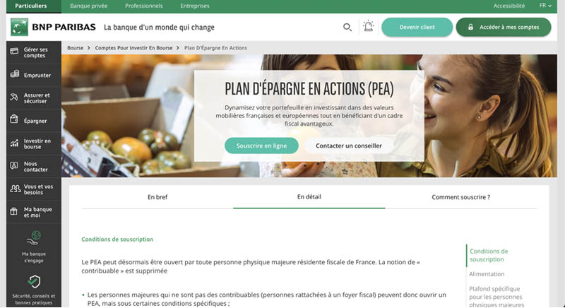 Le PEA BNP Paribas