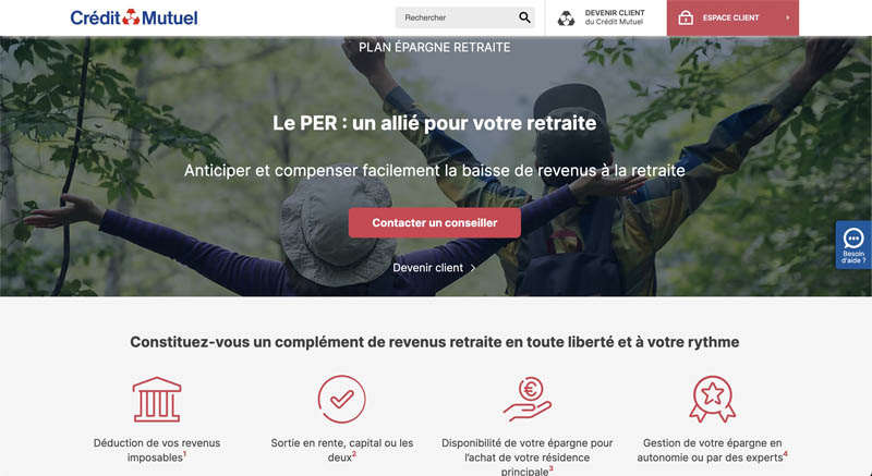 le PER Crédit Mutuel