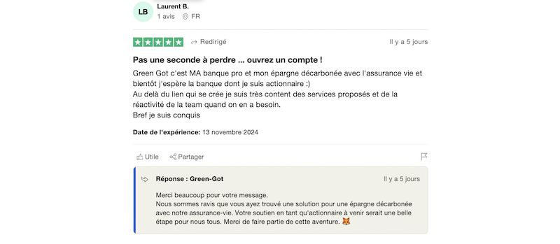 avis positif green got