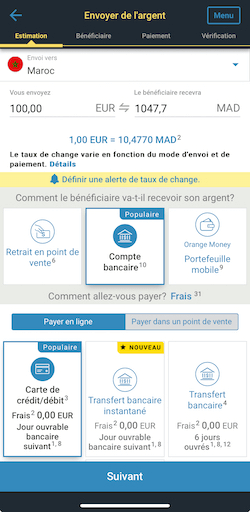 Avis sur l’application mobile Western Union