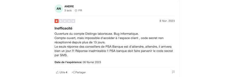 Autre avis négatif Distingo