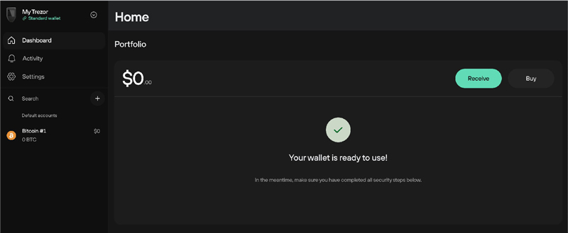 gestion flexible grâce à Trezor Suite