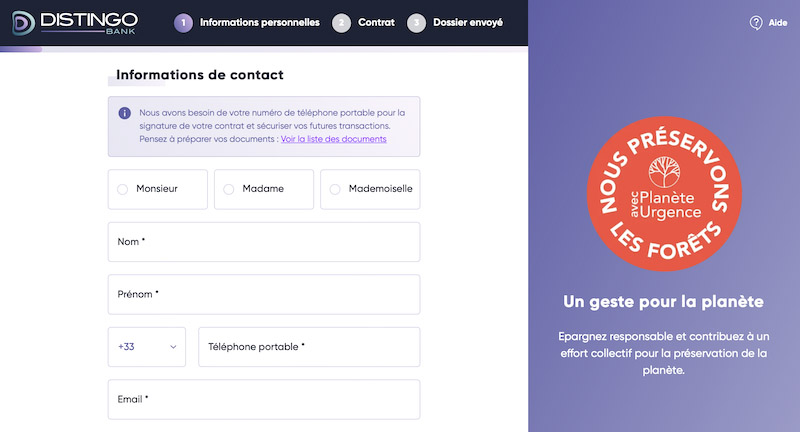 Comment ouvrir un livret Distingo