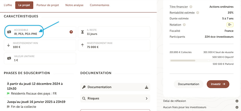 Investissement sur PEA-PME
