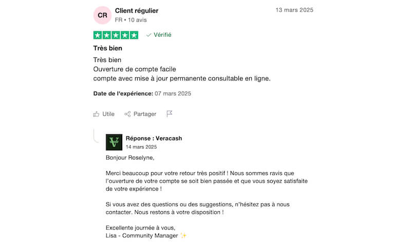 autre utilisateur satisfait veracash