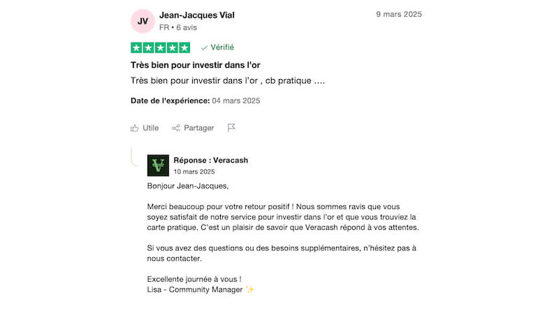 avis positif veracash