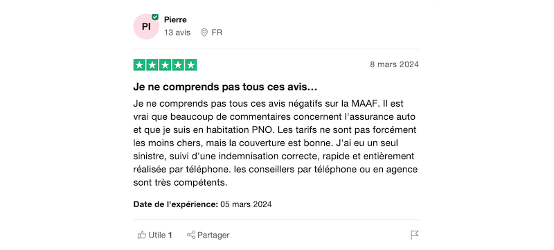 exemple d'avis positif maaf assurance auto