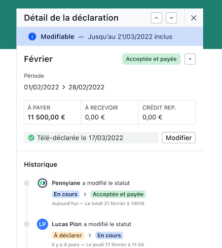 déclarations fiscales Pennylane
