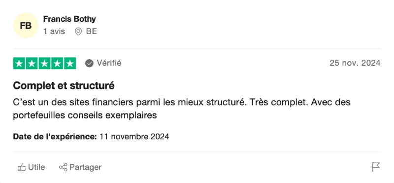 retour client positif 3 zone bourse